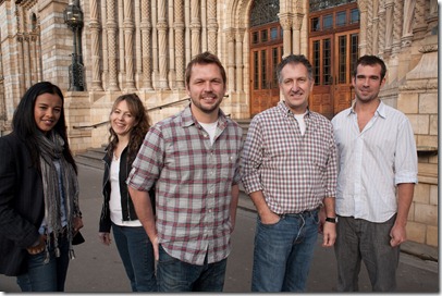 Museum of Life team: (left to right) Liz Bonnin, Kate Bellinghham, Jimmy Doherty, Mark and Chris van Tulleken